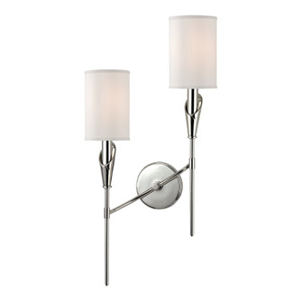 Tate Two Light Wall Sconce in Polished Nickel (70|1312L-PN)