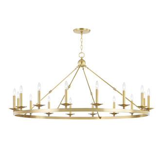 Allendale 16 Light Chandelier in Aged Brass (70|3216-AGB)