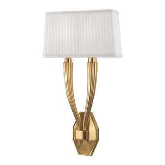 Erie Two Light Wall Sconce in Aged Brass (70|3862-AGB)