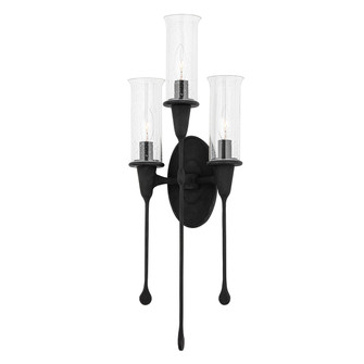 Chisel Three Light Wall Sconce in Black Iron (70|4103-BI)