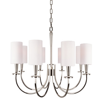 Mason Eight Light Chandelier in Polished Nickel (70|8028-PN)