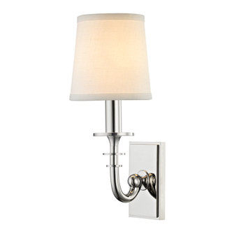 Carroll One Light Wall Sconce in Polished Nickel (70|8400-PN)