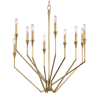 Archie Ten Light Chandelier in Aged Brass (70|8510-AGB)