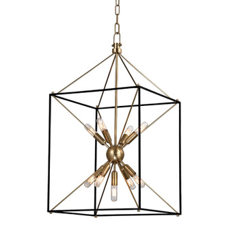 Glendale Nine Light Pendant in Aged Brass (70|8916-AGB)