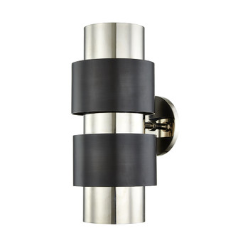 Cyrus Two Light Wall Sconce in Polished Nickel/Old Bronze (70|9420-PNOB)