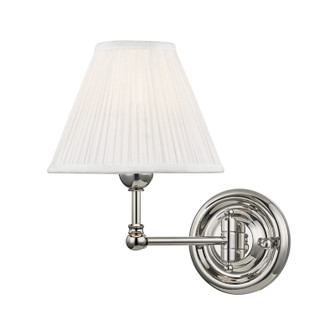 Classic No.1 One Light Wall Sconce in Polished Nickel (70|MDS101-PN)