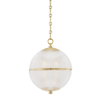 Sphere No. 3 One Light Pendant in Aged Brass (70|MDS800-AGB)