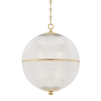 Sphere No. 3 One Light Pendant in Aged Brass (70|MDS801-AGB)