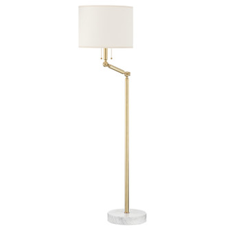 Essex Two Light Floor Lamp in Aged Brass (70|MDSL151-AGB)