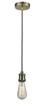Edison One Light Mini Pendant in Antique Brass (405|100AB-10GY-1AB)