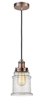 Edison One Light Mini Pendant in Antique Copper (405|100AC-10BK-1H-AC-G184)