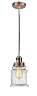 Winchester One Light Mini Pendant in Antique Copper (405|100AC-10BR-2H-AC-G184)