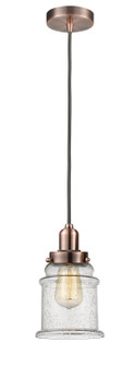 Whitney One Light Mini Pendant in Antique Copper (405|100AC-10GY-0H-AC-G184)