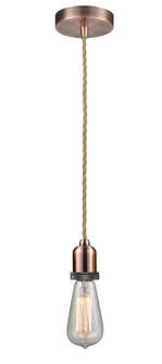 Whitney One Light Mini Pendant in Antique Copper (405|100AC-10RE-0AC)