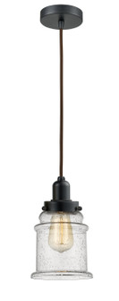 Whitney One Light Mini Pendant in Matte Black (405|100BK-10BR-0H-BK-G184)