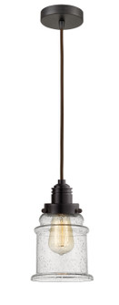 Winchester One Light Mini Pendant in Oil Rubbed Bronze (405|100OB-10BR-2H-OB-G184)