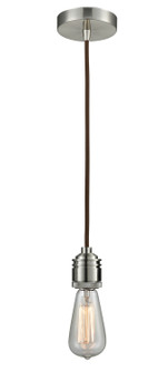 Winchester One Light Mini Pendant in Satin Nickel (405|100SN-10BR-2SN) Winchester One Light Mini Pendant in Satin Nickel (405|100SN-10BR-2SN)