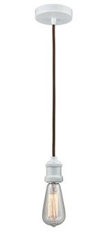 Edison One Light Mini Pendant in White (405|100W-10BR-1W)