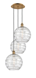 Ballston Three Light Pendant in Brushed Brass (405|113B-3P-BB-G1213-12)