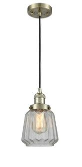 Franklin Restoration One Light Mini Pendant in Antique Brass (405|201C-AB-G142)