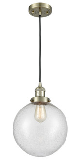Franklin Restoration One Light Mini Pendant in Antique Brass (405|201C-AB-G204-10)