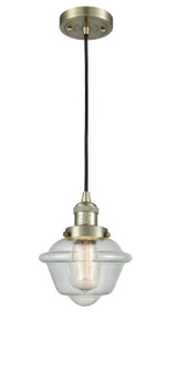 Franklin Restoration One Light Mini Pendant in Antique Brass (405|201C-AB-G534)