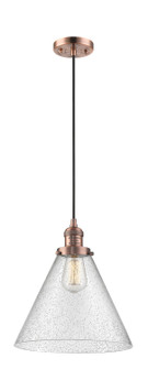 Franklin Restoration LED Pendant in Antique Copper (405|201C-AC-G44-L-LED)