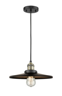 Franklin Restoration One Light Mini Pendant in Black Antique Brass (405|201C-BAB-MFR-BK-12)