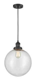Franklin Restoration LED Mini Pendant in Matte Black (405|201C-BK-G204-12-LED)