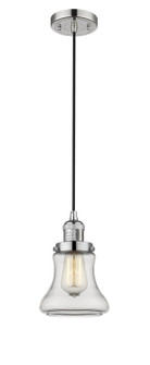 Franklin Restoration One Light Mini Pendant in Polished Nickel (405|201C-PN-G192)