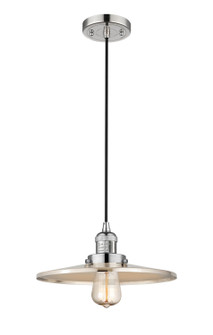 Franklin Restoration One Light Mini Pendant in Polished Nickel (405|201C-PN-MFR-PN-12)