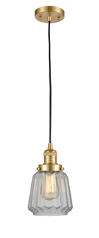 Franklin Restoration One Light Mini Pendant in Satin Gold (405|201C-SG-G142)