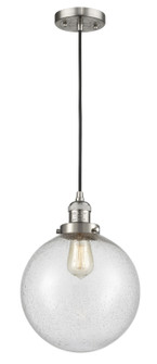 Franklin Restoration One Light Mini Pendant in Brushed Satin Nickel (405|201C-SN-G204-10)