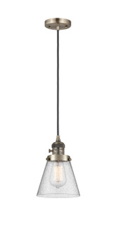 Franklin Restoration One Light Mini Pendant in Antique Brass (405|201CSW-AB-G64)
