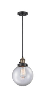 Franklin Restoration LED Mini Pendant in Black Antique Brass (405|201CSW-BAB-G202-8-LED)