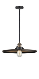 Franklin Restoration One Light Mini Pendant in Black Antique Brass (405|201CSW-BAB-MFR-BK-16)