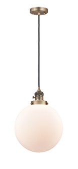 Franklin Restoration One Light Mini Pendant in Brushed Brass (405|201CSW-BB-G201-10)