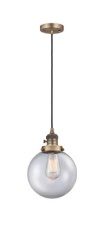 Franklin Restoration One Light Mini Pendant in Brushed Brass (405|201CSW-BB-G202-8)