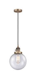Franklin Restoration One Light Mini Pendant in Brushed Brass (405|201CSW-BB-G204-8)