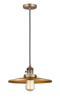 Franklin Restoration One Light Mini Pendant in Brushed Brass (405|201CSW-BB-MFR-BB-12)