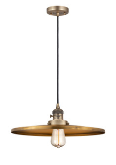 Franklin Restoration One Light Mini Pendant in Brushed Brass (405|201CSW-BB-MFR-BB-16)