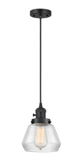 Franklin Restoration One Light Mini Pendant in Matte Black (405|201CSW-BK-G172)