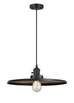 Franklin Restoration One Light Mini Pendant in Matte Black (405|201CSW-BK-MFR-BK-16)