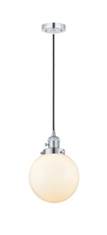 Franklin Restoration One Light Mini Pendant in Polished Chrome (405|201CSW-PC-G201-8)