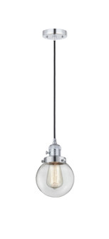 Franklin Restoration One Light Mini Pendant in Polished Chrome (405|201CSW-PC-G202-6)