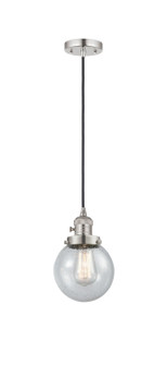 Franklin Restoration One Light Mini Pendant in Polished Nickel (405|201CSW-PN-G204-6)