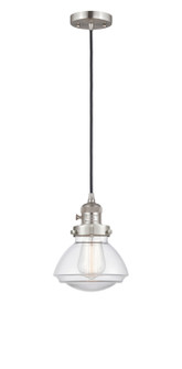 Franklin Restoration One Light Mini Pendant in Brushed Satin Nickel (405|201CSW-SN-G322)
