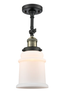 Franklin Restoration One Light Semi-Flush Mount in Black Antique Brass (405|201F-BAB-G181)