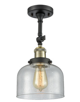 Franklin Restoration One Light Semi-Flush Mount in Black Antique Brass (405|201F-BAB-G74)