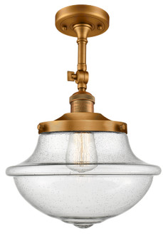 Franklin Restoration One Light Semi-Flush Mount in Brushed Brass (405|201F-BB-G544)